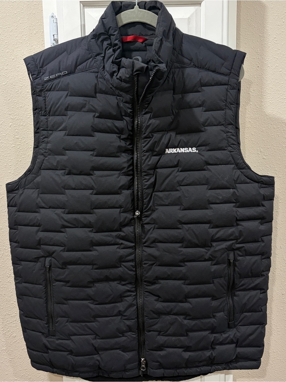 Arkansas Men's Black Quilted Puffer Vest